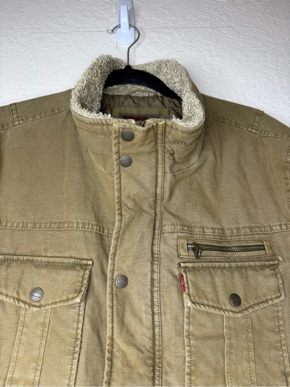 Levi's Olive Brown Sherpa Collar Field Jacket